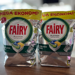 قرص ماشین ظرفشویی فیری مدل پلاتینیوم بسته 72 عددی رایحه لیمو