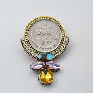 گلسینه 20 ریالی (فیروزه صورتی اپال)