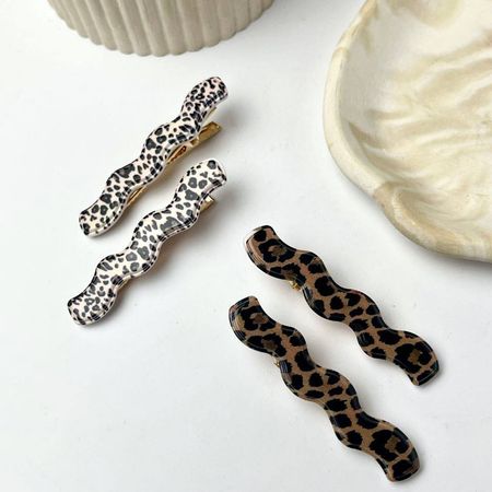 گیره مو انبری پلنگی جفتی