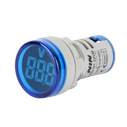 ماژول ولتمتر چراغ سیگنالی گرد 500-60 ولت AC با نمایشگر آبی گرد