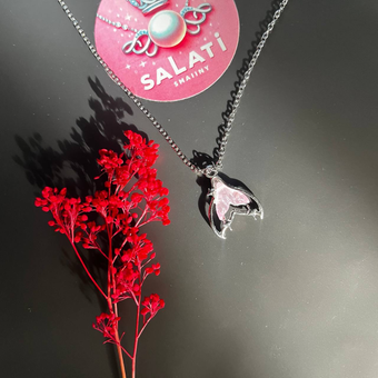 گردنبند پینترستی دم وال صورتی