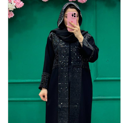 مانتو کرپ لمه سوزندوزی
