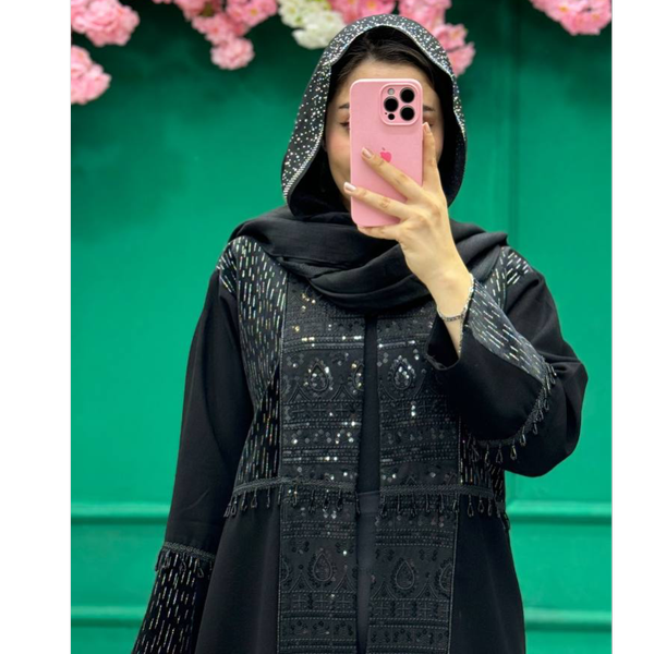 مانتو کرپ لمه سوزندوزی