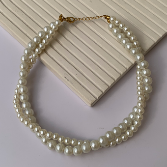 گردنبند پیچی مرواریدی   کد:11