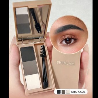پالت سایه ابرو سه عددی رنگ دودی Sheglam Puff Brow Palette Brow