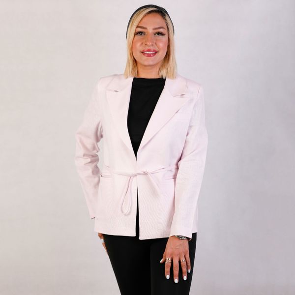 کت یقه انگلیسی کمردار