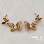 گوشواره زنانه پروانه ژوپینگ کد 1252