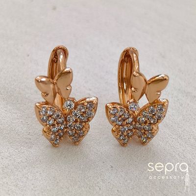 گوشواره زنانه نگین دار ژوپینگ کد 1253