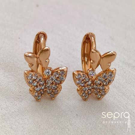 گوشواره زنانه نگین دار ژوپینگ کد 1253