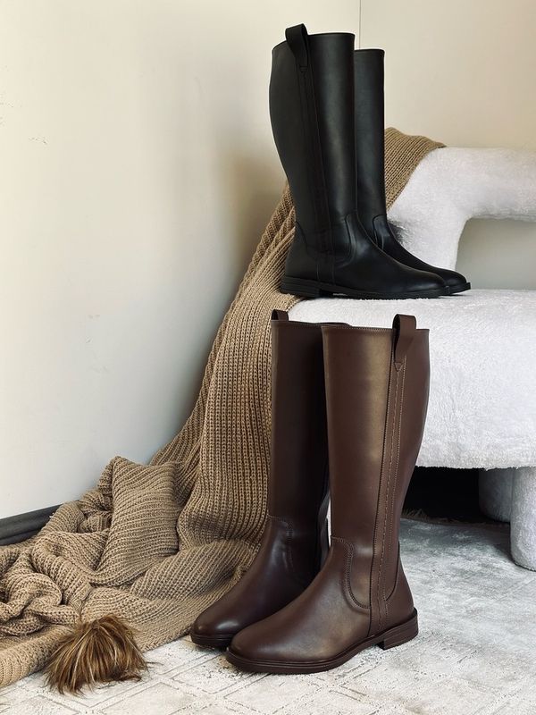 چکمه بلند ساده بغل خط