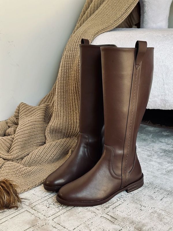 چکمه بلند ساده بغل خط