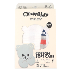 خشک کن و دورپیچ چند کاره موسلین بیبی فورلایف Baby4life