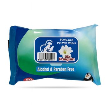 دستمال مرطوب حیوانات خانگی پنجاه عددی
