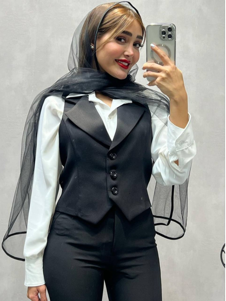 وست یقه دار