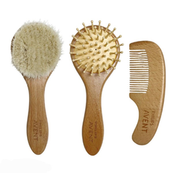 ست شانه و برس چوبی کودک اونت مجموعه 3 عددی