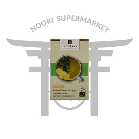 چای سبز اورگانیک تی بگ چینی با طعم زنجبیل 25 عددی