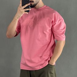 تیشرت دو نخ AGAIN صورتی