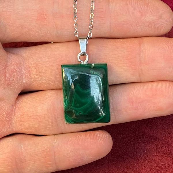 آویز سنگ مالاکیت کد:2722