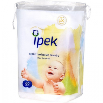 پد تمیز کننده پنبه ای ایپک (پنبه لیف) ipek بسته 60 عددی