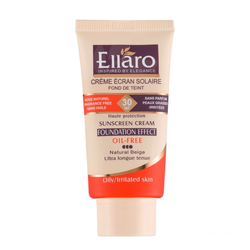 کرم ضد افتاب الارو مدل Foundation Effec با SPF 30 رنگ بژ طبیعی Ellaro Effect Sunscreen Cream SPF 30Natural Beige