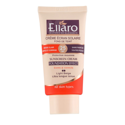 کرم ضد افتاب الارو مدل Foundation Effec با SPF 25 رنگ بژ روشن  Ellaro Effect Sunscreen Cream SPF 25 Light Beige