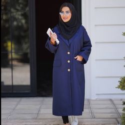 مانتو دانشجویی اداری پرشیا دکمه چوبی👩🏻‍🎓