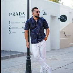 پیراهن کنفی آستین کوتاه