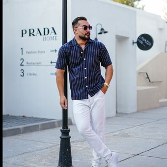 پیراهن کنفی آستین کوتاه