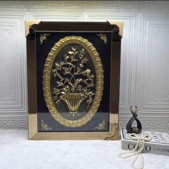 تابلو آینه ای دو قاب تمام برجسته سه بعدی