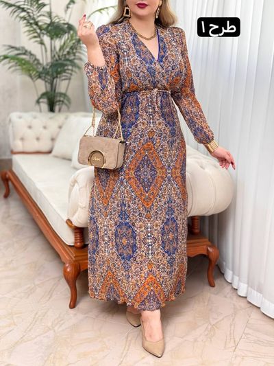 پیراهن مزونی حریر پلیسه