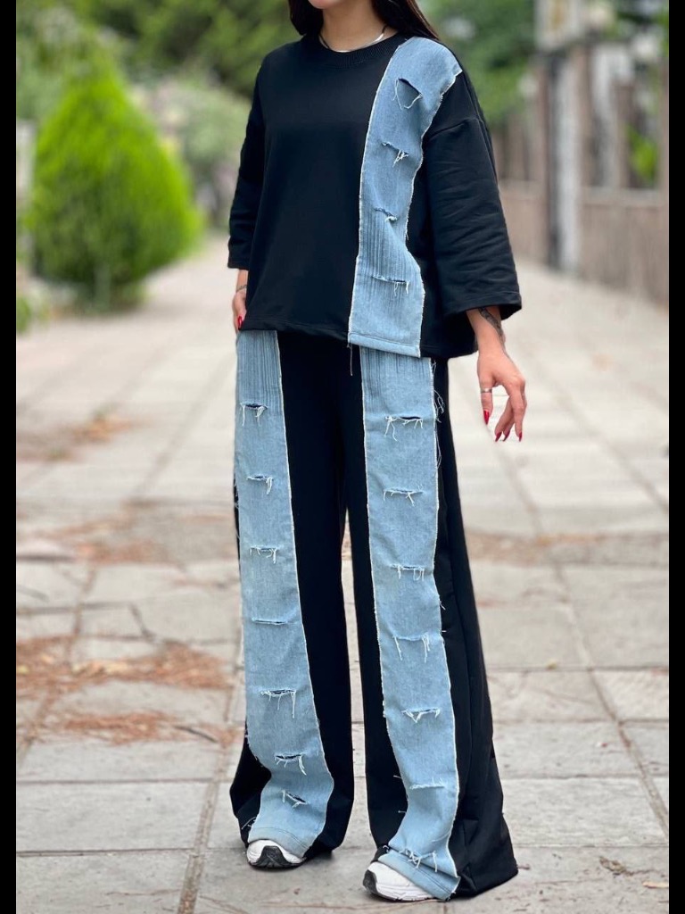 ست تیشرت شلوار ترکیبی ترند