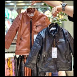 کت چرم پسرانه مشکی و قهوه ای 2 تا 13 سال