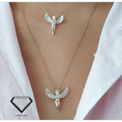 آویز فرشته طلا در 2 سایز