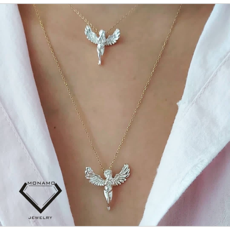 آویز فرشته طلا در 2 سایز