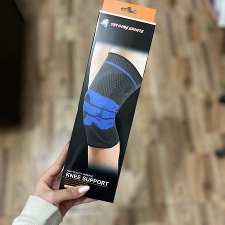 زانوبند آتل دار طبی مشکی آبی