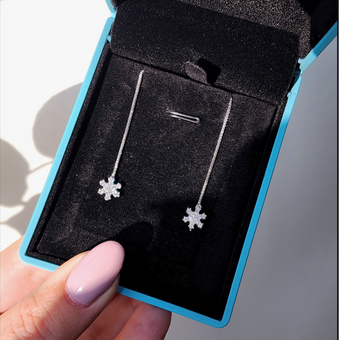 گوشواره بخیه نقره