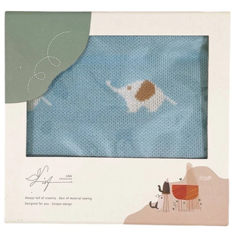 پتو بافت کلاهدار نوزادی لیزا Lisa طرح فیل