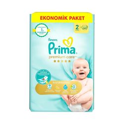 پوشک بچه پریما پمپرز مدل Premium care سایز 2 بسته 60 عددی