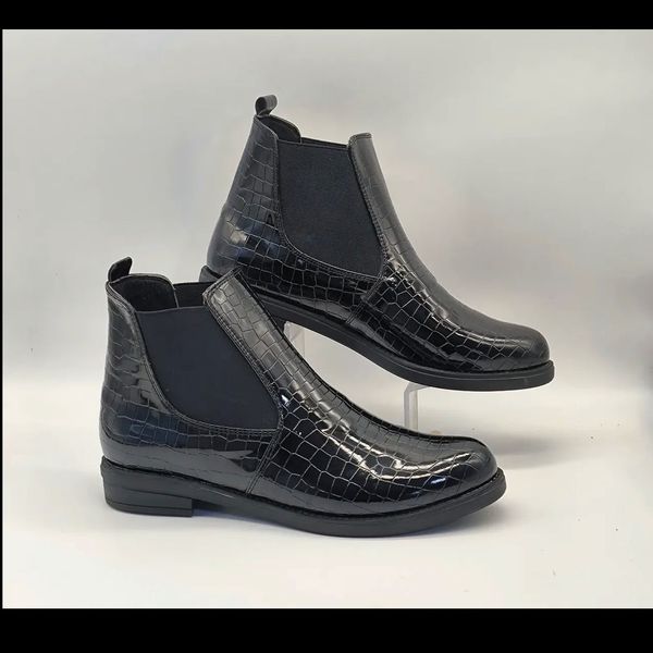 نیم بوت ورنی سنگی 2کش