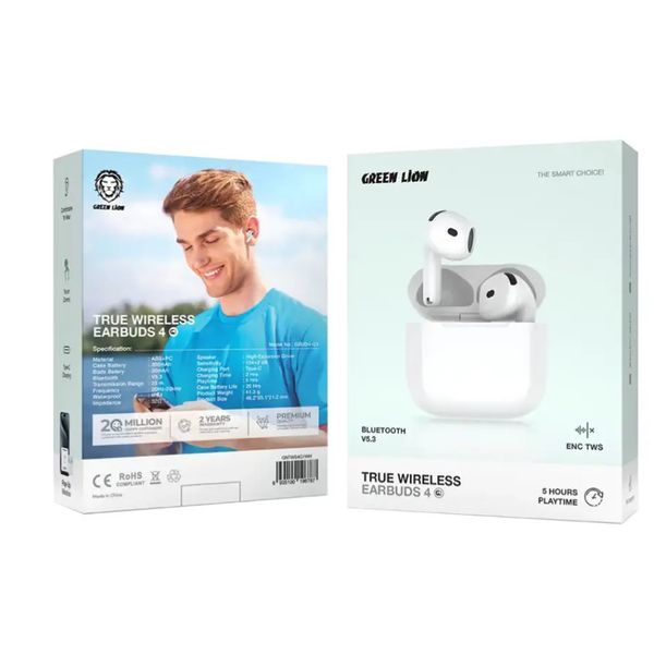 هندزفری بلوتوث سری4 G1 گرین Green Lion True Wireless Earbuds 4 G1