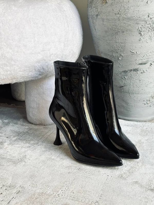 نیم بوت ورنی بغل زیپ