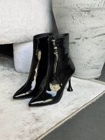 نیم بوت ورنی بغل زیپ