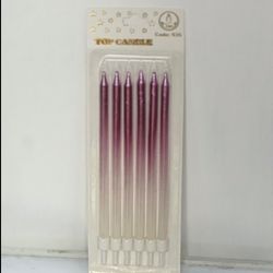 شمع تولد 6تایی دو رنگ