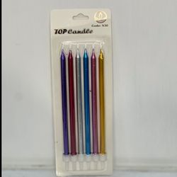 شمع تولد 6تایی رنگارنگ