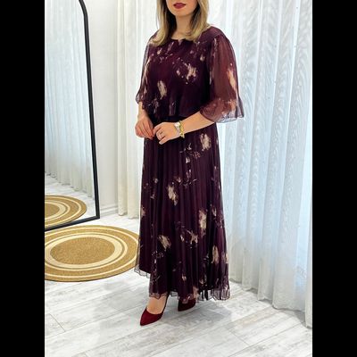 پلیسه زرشکی طرح‌دار