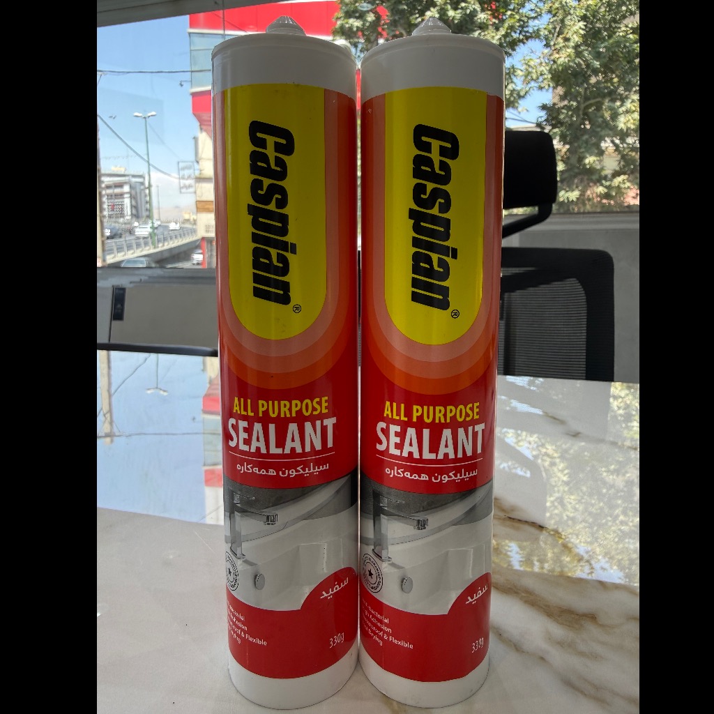 چسب سیلیکونی آکواریوم کاسپین مدل سفید حجم 330 گرم