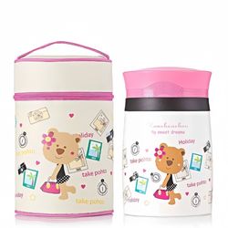 فلاسک غذای کیف دار پینکاه طرح حیوانات خرس رنگ صورتی Pinkah گنجایش 890 میلی لیتر