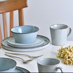 سرویس روستیک طوسی لبه دار