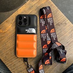 قاب north face نارنجی با بند باند