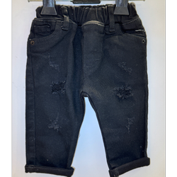 شلوار جین مشکی زاپدار